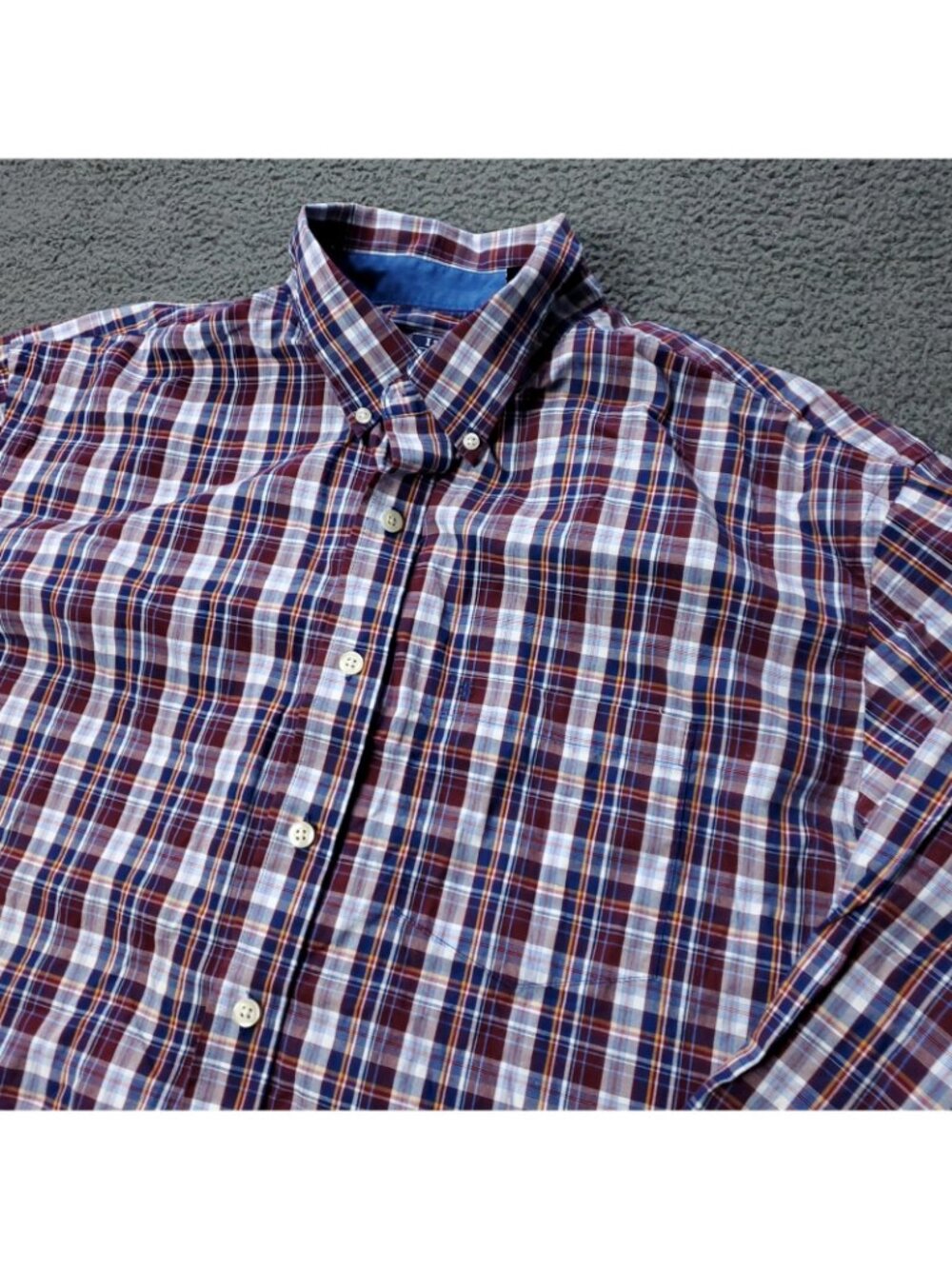 IZOD Button Shirt Mens Size XXL 2XL Red Plaid Long Sleeve Casual Checkered - Picture 4 of 7
